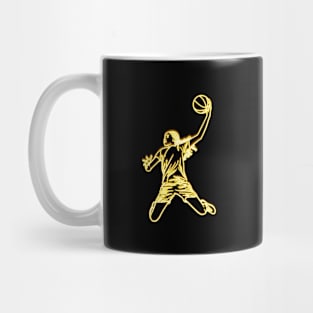 basketball girl, neon light Mug